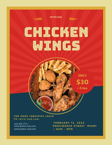 Free The Retro Diner Flyer Template to Edit Online