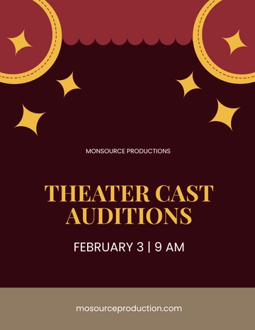 Free Theatre Audition Flyer Template to Edit Online Free Theatre Audition Flyer Template to Edit Online