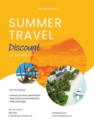 Free Tour Travel Gift Voucher Flyer Template to Edit Online