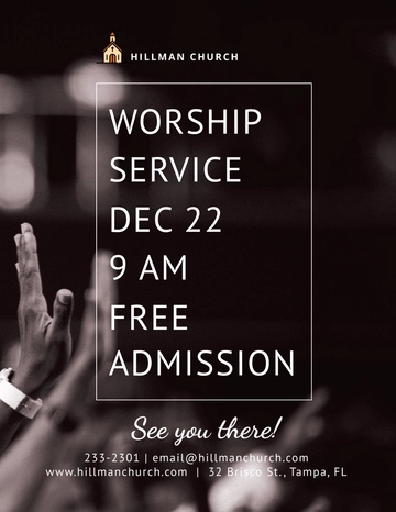 Free Worship Flyer Template to Edit Online