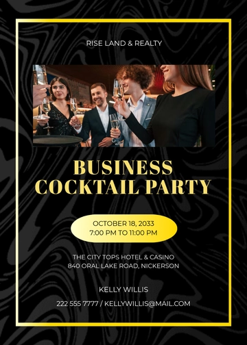 Business Cocktail Invitation Template - Edit Online & Download