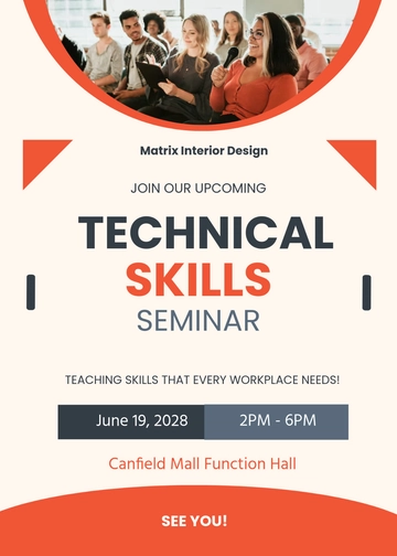 Free Technical Seminar Invitation Template to Edit Online