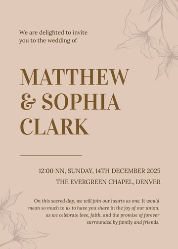 Free Vintage Wedding Invitation Template to Edit Online