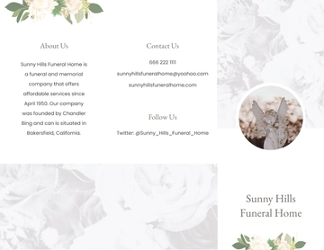 Free Editable Funeral Mass Tri-Fold Brochure Template to Edit Online