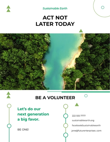 Free Simple Environmental Conservation Flyer Template to Edit Online
