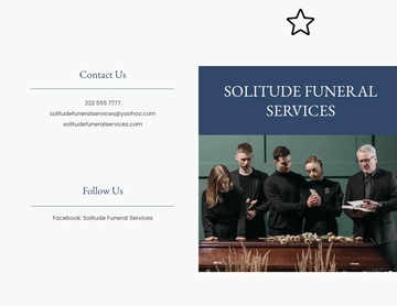 Free Jewish Funeral Program Bi-fold Brochure Template to Edit Online
