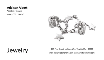 Free Jewelry Business Card Template to Edit Online