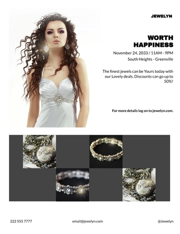 Free Jewellery Flyer Template to Edit Online