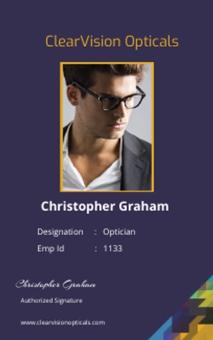 Free Optical Store ID Card Template to Edit Online