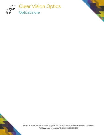 Free Optical Store Letterhead Template to Edit Online