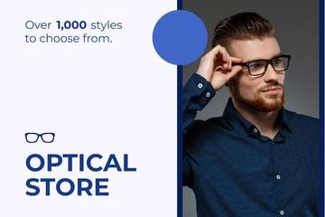 Free Stylish Optical Store Postcard Template to Edit Online