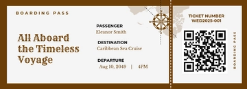 Free Vintage Cruise Ship Boarding Pass Invitation Template to Edit Online