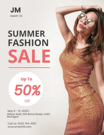 Free Fashion Sale Flyer Template to Edit Online