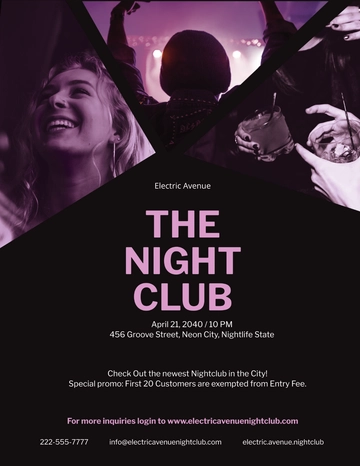 Free FH Nightclub Flyer Template to Edit Online