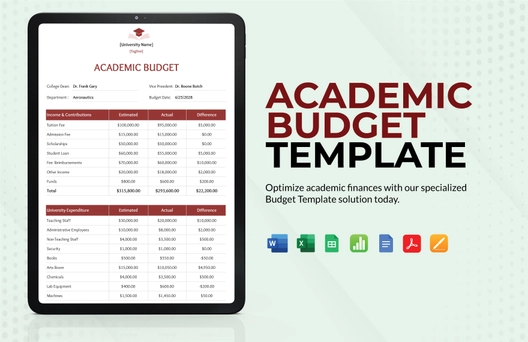 Academic Budget Template