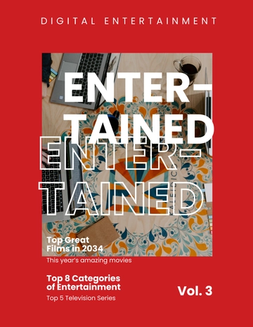 Free Digital Entertainment Magazine Template to Edit Online