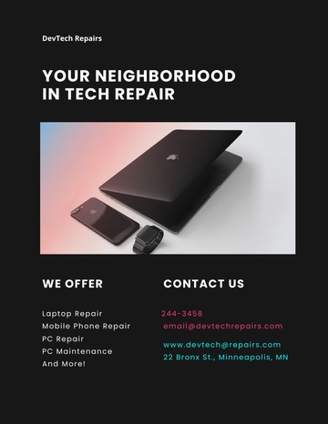 Free Computer Repair Shop Flyer Template to Edit Online