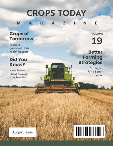 Free Agriculture Magazine Template to Edit Online