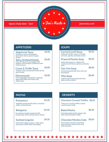 Free Simple Cocktail Menu Template to Edit Online