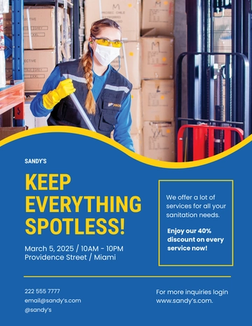 Free Commercial Cleaning Service Flyer Template to Edit Online