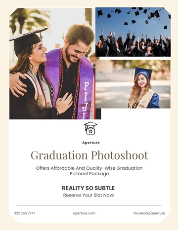 Free Graduation Photography Flyer Template to Edit Online