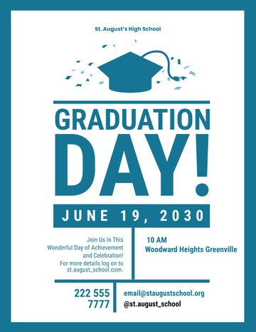 Free High School Graduation Flyer Template to Edit Online