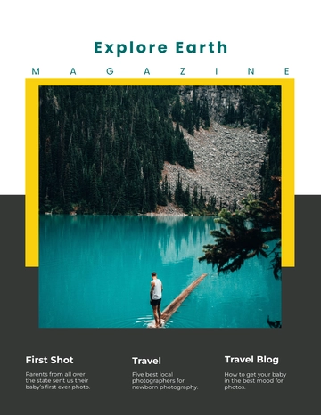 Free Geographical Traveler magazine Template to Edit Online