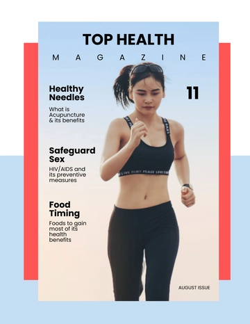 Free Simple Health Magazine Template to Edit Online