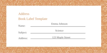 Free Address Book Label Template to Edit Online