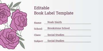 Free Editable Book Label Template to Edit Online