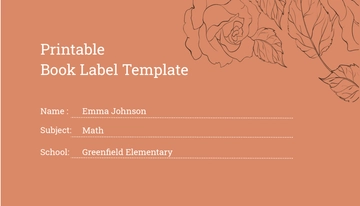 Free Printable Book Label Template to Edit Online