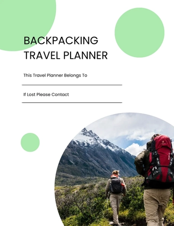 Free Backpacking Travel Planner Template to Edit Online