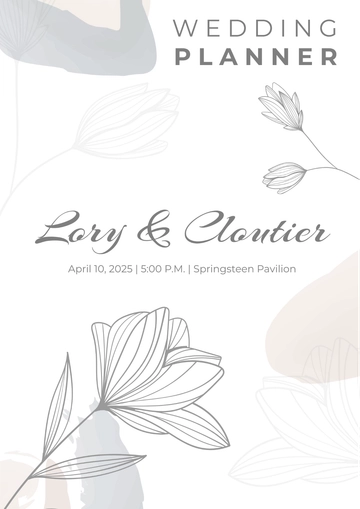 Free Blank Wedding Planner Template to Edit Online