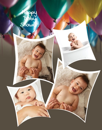 Free Baby Shower Photo Frame Template to Edit Online