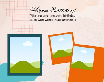 Free Creative Birthday Photo Frame Template to Edit Online
