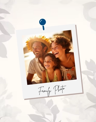 Free Simple Family Photo Frame Template to Edit Online