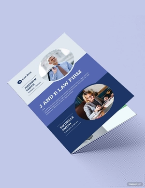 Lawyer & Law Firm Bi-Fold Brochure Template