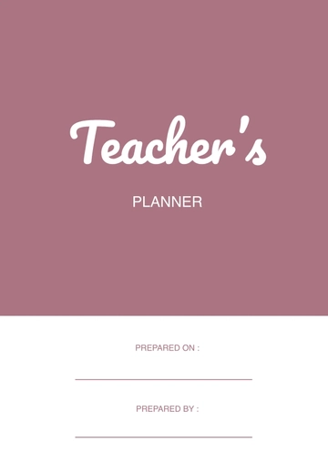 Free Editable Teacher Planner Template to Edit Online