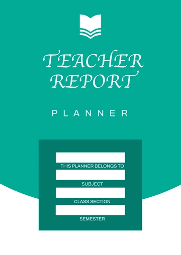 Free Blank Teacher Planner Template to Edit Online