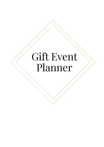 Free Gift Event Planner Template to Edit Online