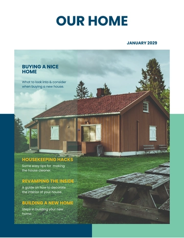 Free House Magazine Template to Edit Online