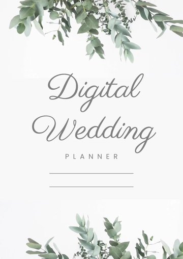 Free Sample Digital Wedding Planner Template to Edit Online