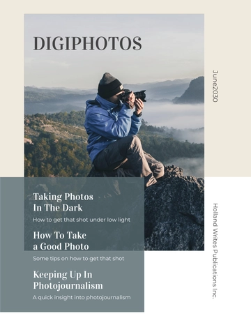 Free Photographer Pricing Magazine Template to Edit Online