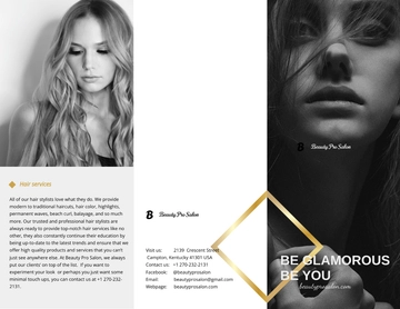Free Creative Salon Tri-Fold Brochure Template to Edit Online