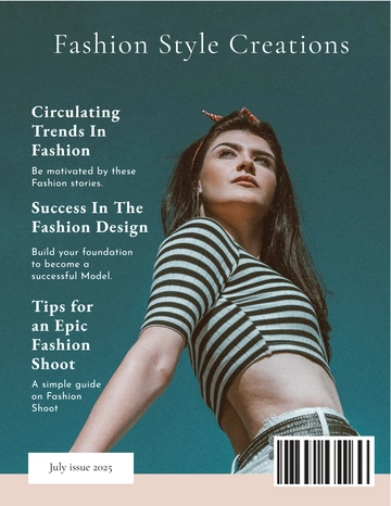 Free Minimal Fashion Magazine Template to Edit Online