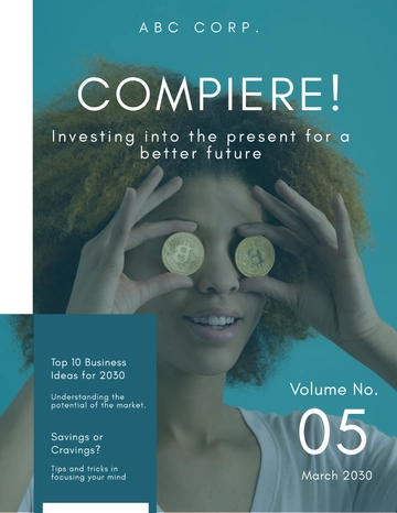Free Minimal Business Magazine Template to Edit Online