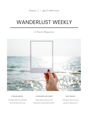 Free Travel Magazine Template to Edit Online