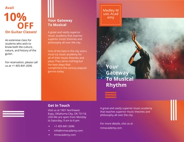 Free A5 Landscape Bi-Fold Brochure Template to Edit Online