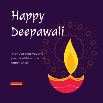 Free Happy Deepawali Instagram Post Template to Edit Online