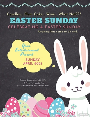 Printable Easter Sunday Flyer Template